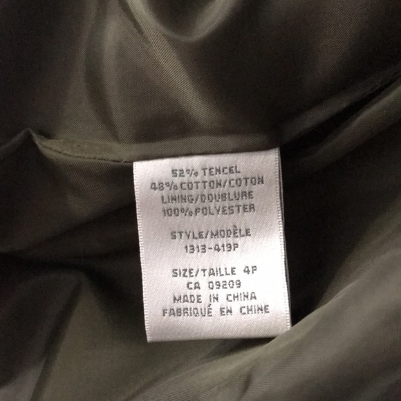 3/$40 Cleo Olive Green Blazer & Pant Suit; Sizes 4 Petite & 2 Petite; Vintage - Picture 8 of 13